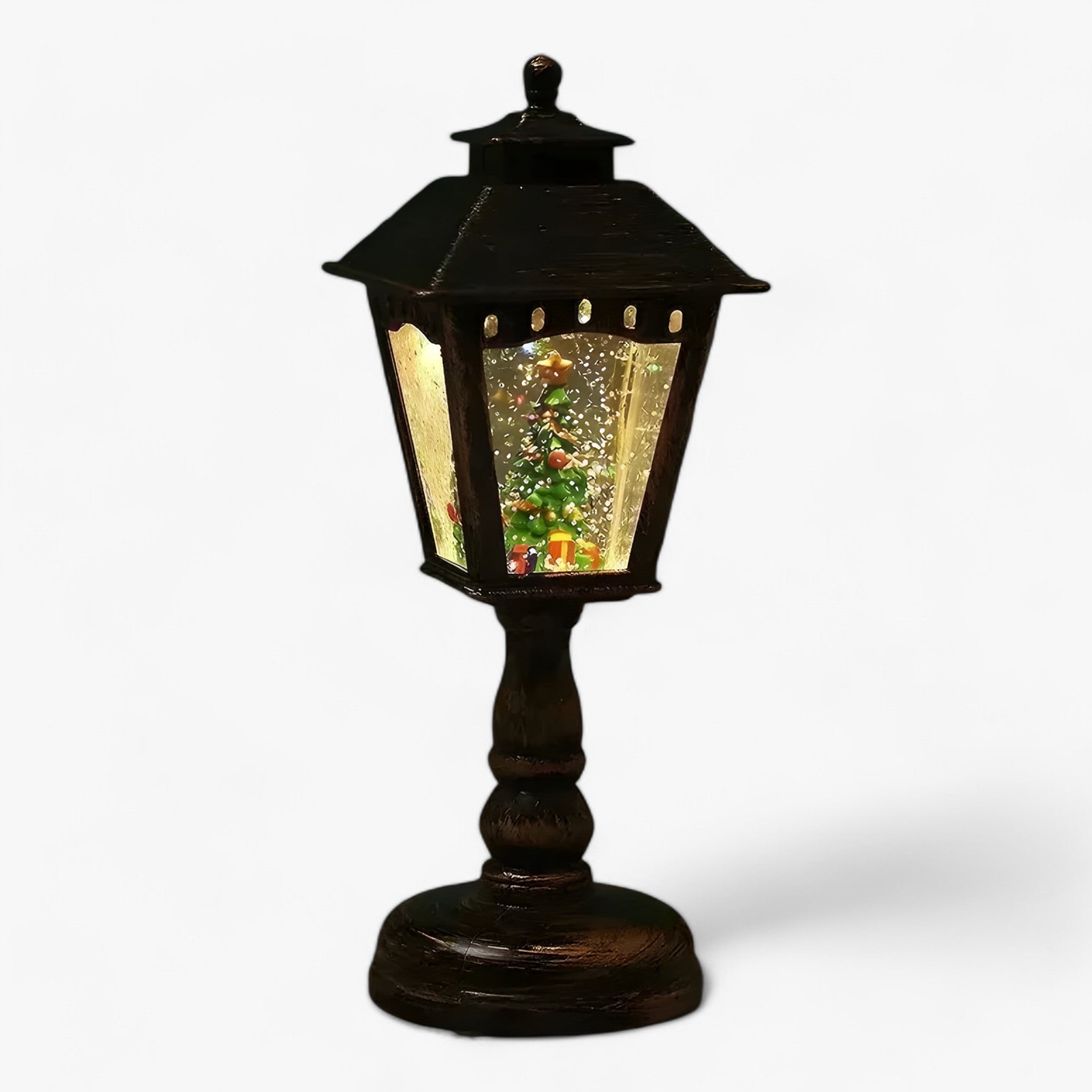 Lanterna per Interni Decorativa - Nero - clima festoso decorativa decorazione festa design elegante illuminazione natalizia interni lanterna lanterna a batteria lanterna interni lanterna natalizia luce a LED luci e illuminazione di natale regalo Natale - Concept Palermo