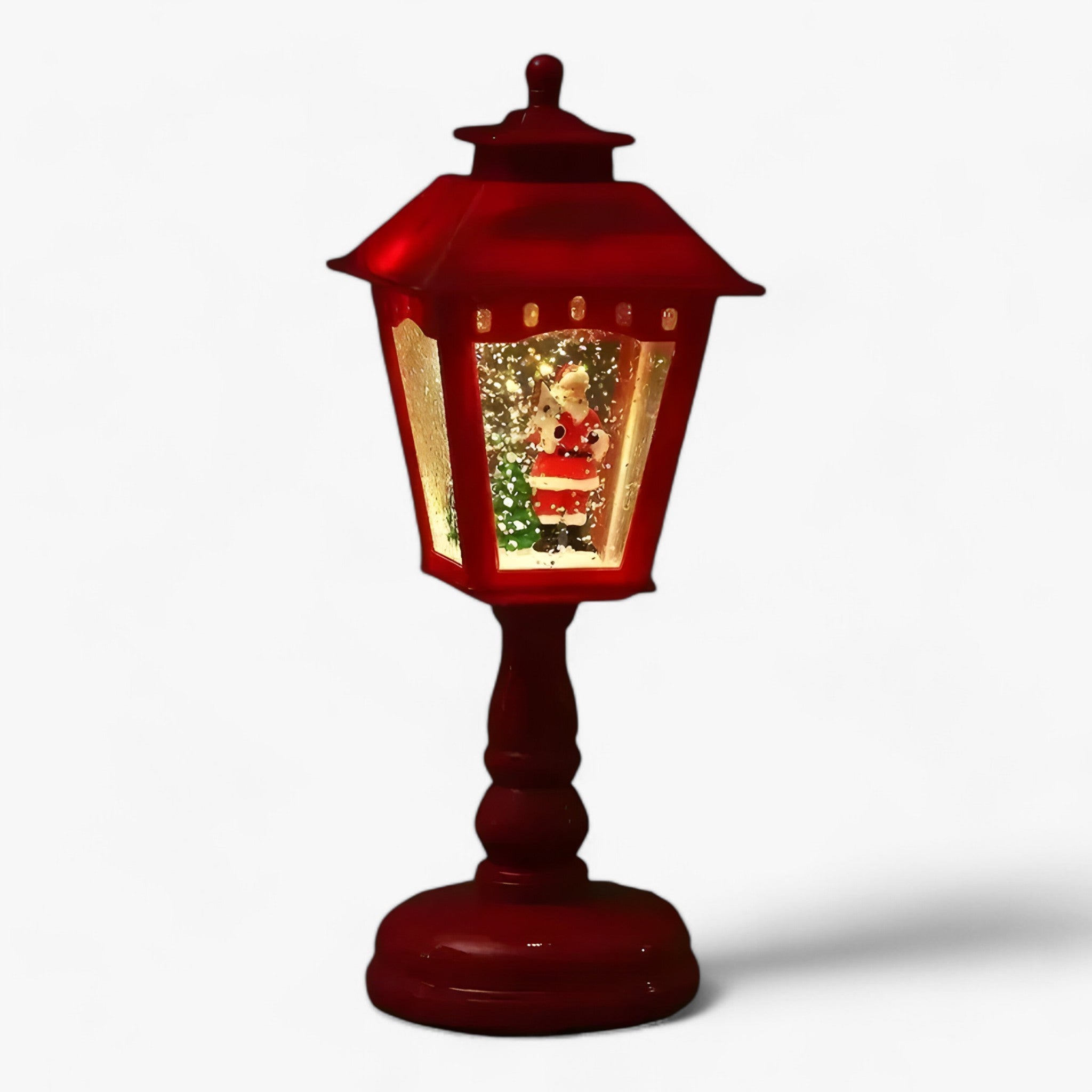 Lanterna per Interni Decorativa - Rosso - clima festoso decorativa decorazione festa design elegante illuminazione natalizia interni lanterna lanterna a batteria lanterna interni lanterna natalizia luce a LED luci e illuminazione di natale regalo Natale - Concept Palermo