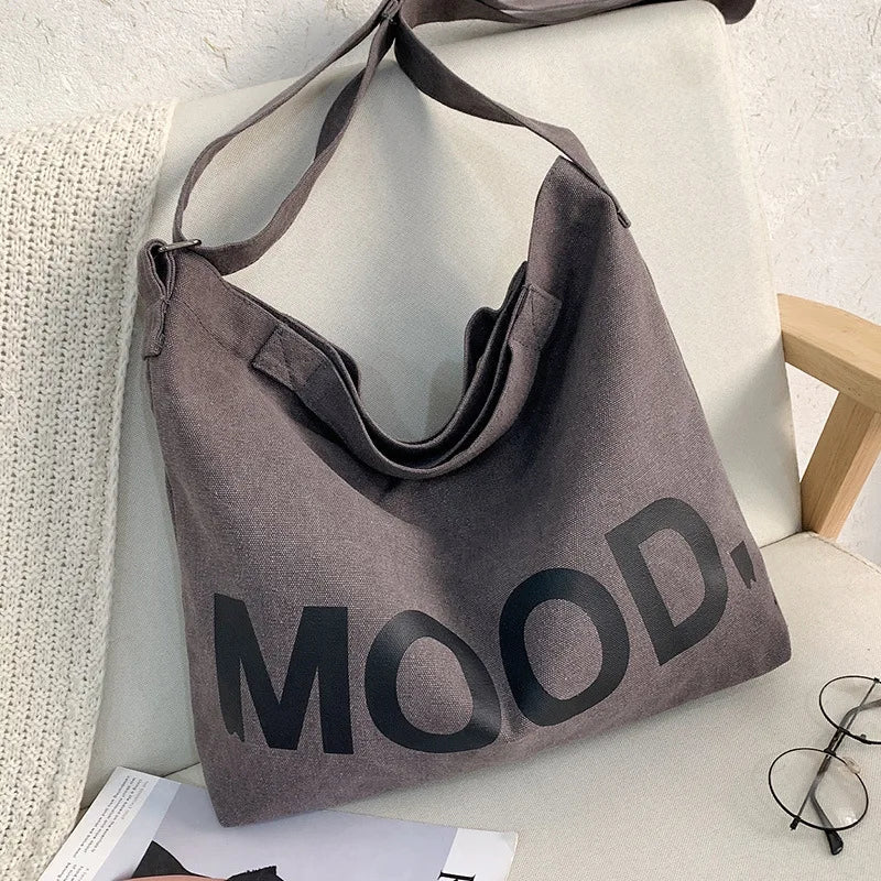 Borsa Tote Donna Grande in Tela con Stampa Vibe - Spiaggia, Shopping, Viaggio - - Bags borsa donna handbags stampa tela tote bags vibe visibile women bags - Concept Palermo