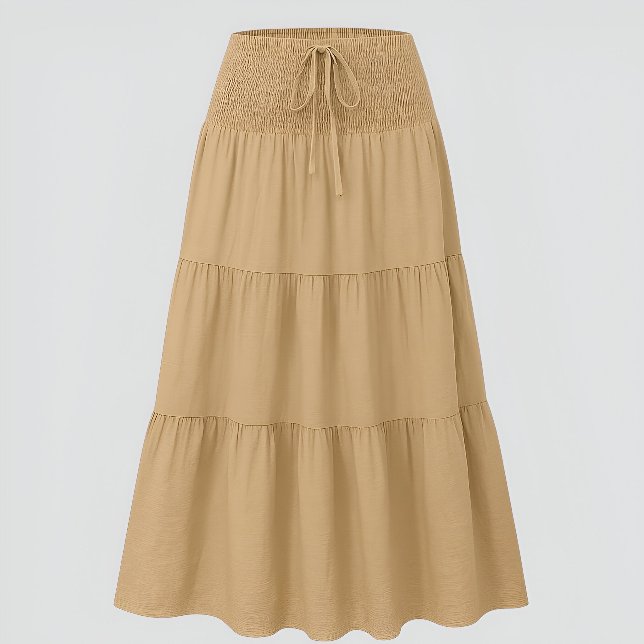 Gonna da tutti i giorni – Taglio classico e senza tempo Donna - Beige - Abbigliamento elegante casual donna giorni gonna Gonna classica Gonna da donna gonna giorni Gonna minimal chic Gonna quotidiana Gonna versatile Moda senza tempo taglio tempo women's skirt - Concept Palermo