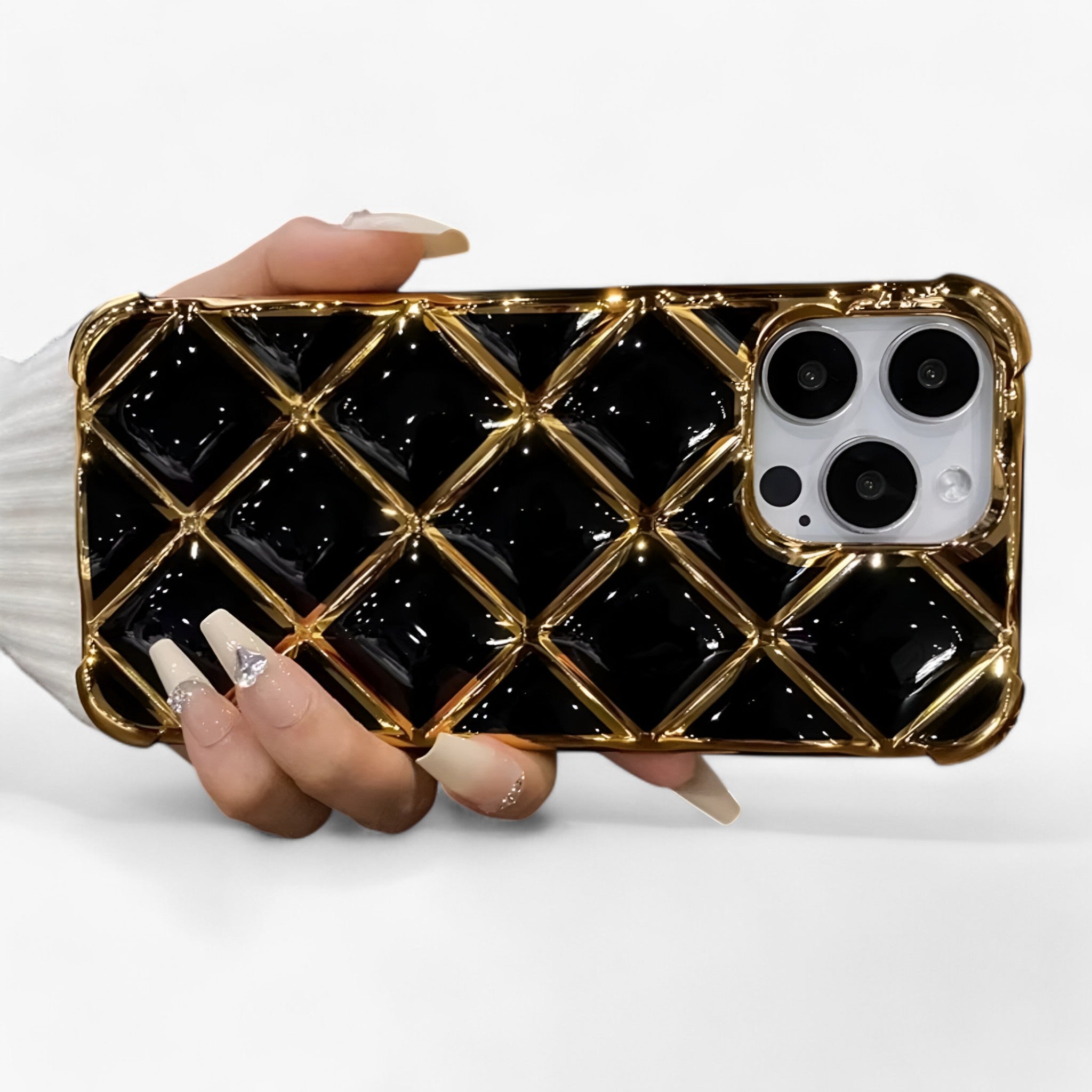 Cover iPhone [Modello] Glitter Diamantata Trasparente Antiurto Rigida in Silicone - - custodia custodia telefono diamond gadgets grid telefono - Concept Palermo