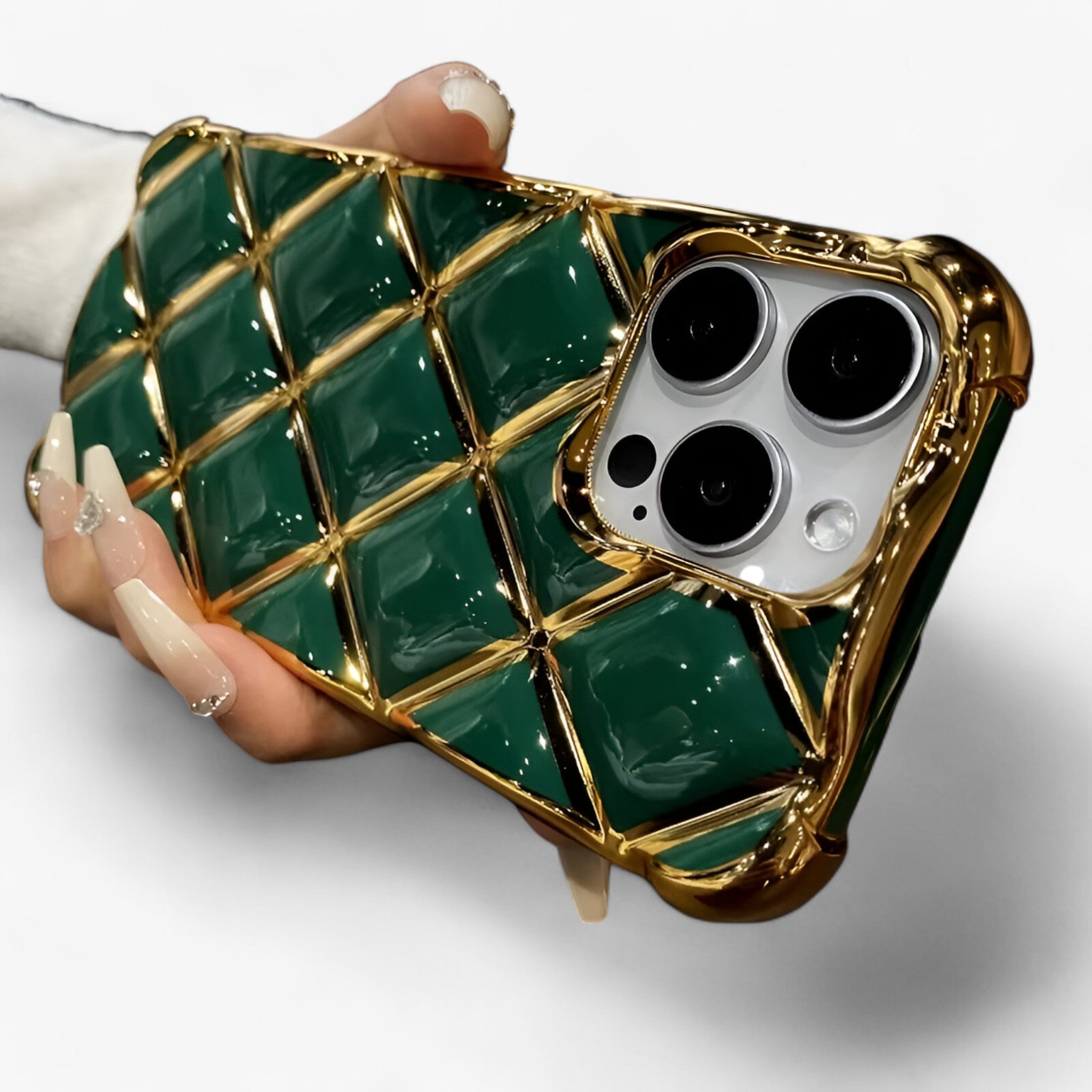 Cover iPhone [Modello] Glitter Diamantata Trasparente Antiurto Rigida in Silicone - - custodia custodia telefono diamond gadgets grid telefono - Concept Palermo