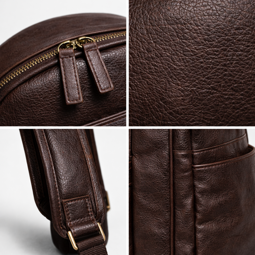 Zaino Uomo in Vera Pelle Nera per Laptop 15.6" - Spazioso e Impermeabile - - bag bags laptop Leather Bag luxe luxe zaino mens bag pelle spazioso uomo zaino - Concept Palermo