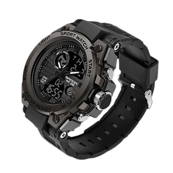 Orologio Cronografo Sportivo Uomo Impermeabile - Multifunzione Militare per Outdoor - Nero - Linen Men militare multifunzionale orologio orologio militare uomo watches - Concept Palermo
