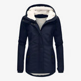 Lange winterjas voor dames, waterdicht met capuchon