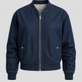 Chaqueta bomber para mujer en jeans azul