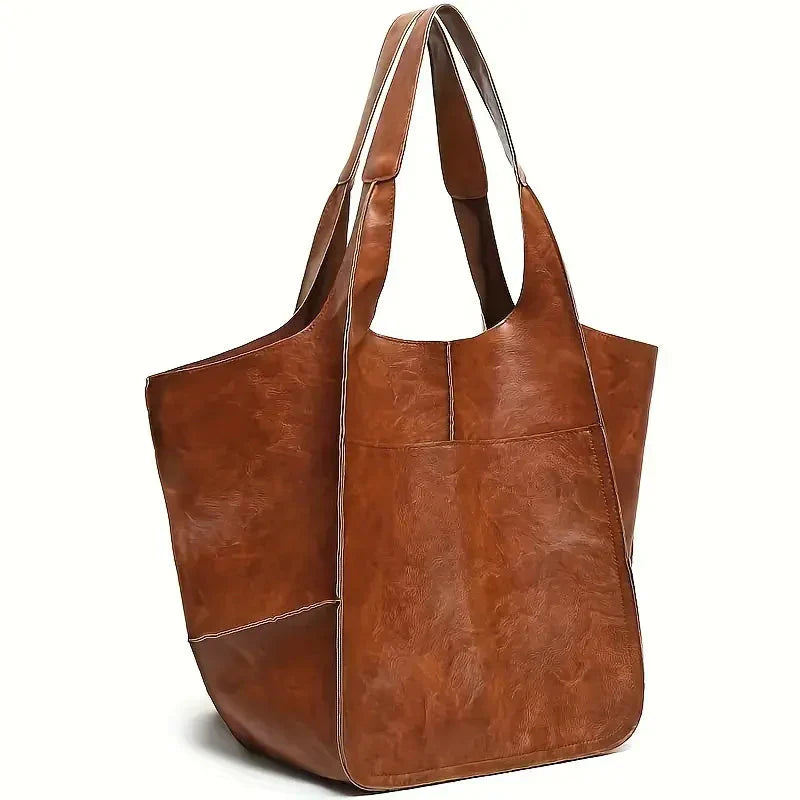 Borsa a spalla Marianne Borsa tote grande in morbida pelle PU Donna - Giallo-marrone - bags borsa borsa spalla donna feed-agegroup-adult feed-cond-new feed-gender-female feed-gpc-166 feed-sizetype-regular marianne morbida pelle spalla women bags - Concept Palermo