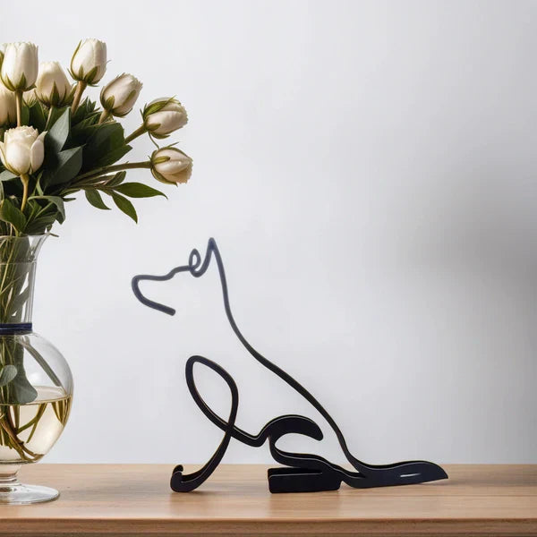 Scultura Astratta Moderna Cane Uomo in Resina, Statua Decorativa Design Unico per Interni - - astratte cani home & garden sculture sculture astratte showvariant uomo - Concept Palermo