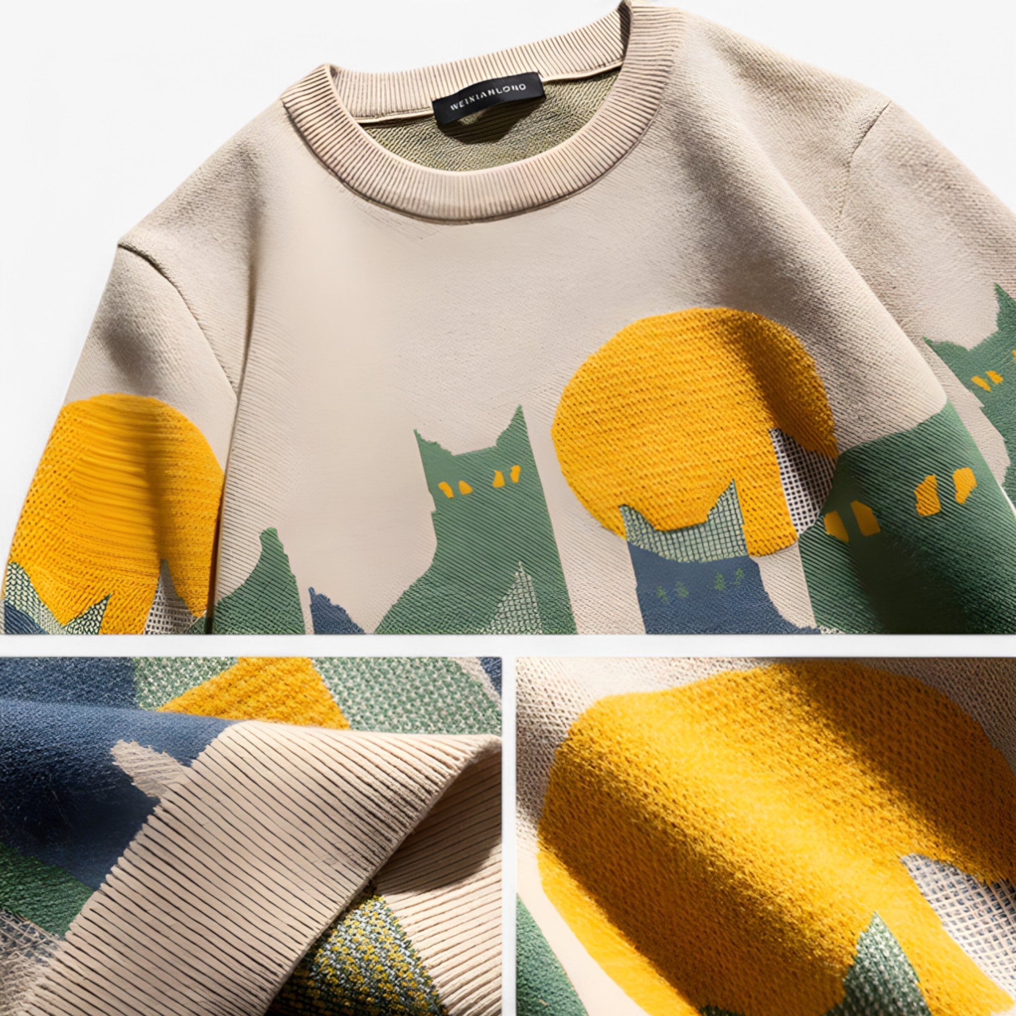 Maglione Kattens Måneskin Lino Donna - - donna huisdieren katten kattens lino maglione maglione kattens måneskin women's sweater - Concept Palermo