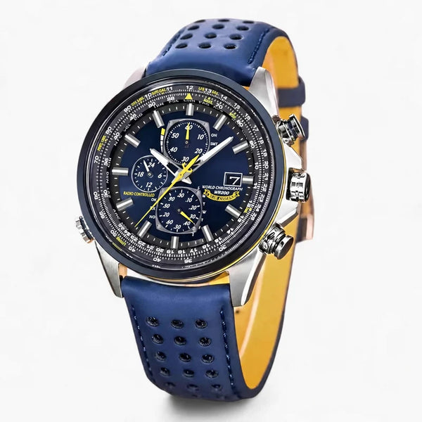 Orologio Cronografo Uomo MultiSteel 42mm, Acciaio Argento, Quadrante Blu Elegante - - acciaio cronografo Men Metal multisteel orologio orologio cronografo uomo vero watches WATCHES FOR MEN - Concept Palermo