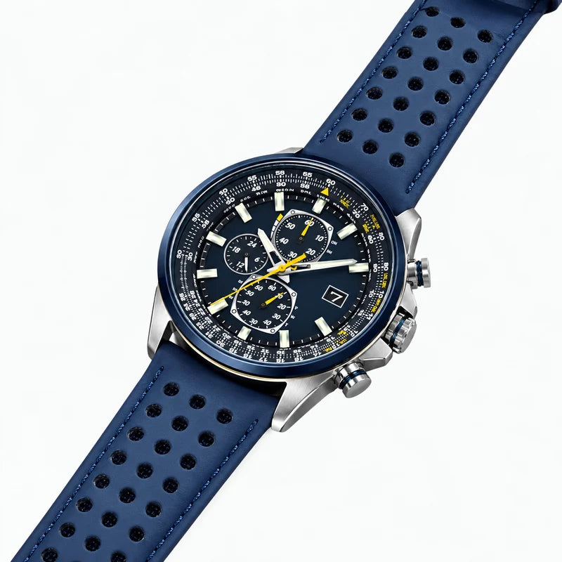 Orologio Cronografo Uomo MultiSteel 42mm, Acciaio Argento, Quadrante Blu Elegante - - acciaio cronografo Men Metal multisteel orologio orologio cronografo uomo vero watches WATCHES FOR MEN - Concept Palermo