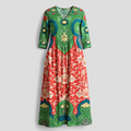 Vestido largo floral para mujer