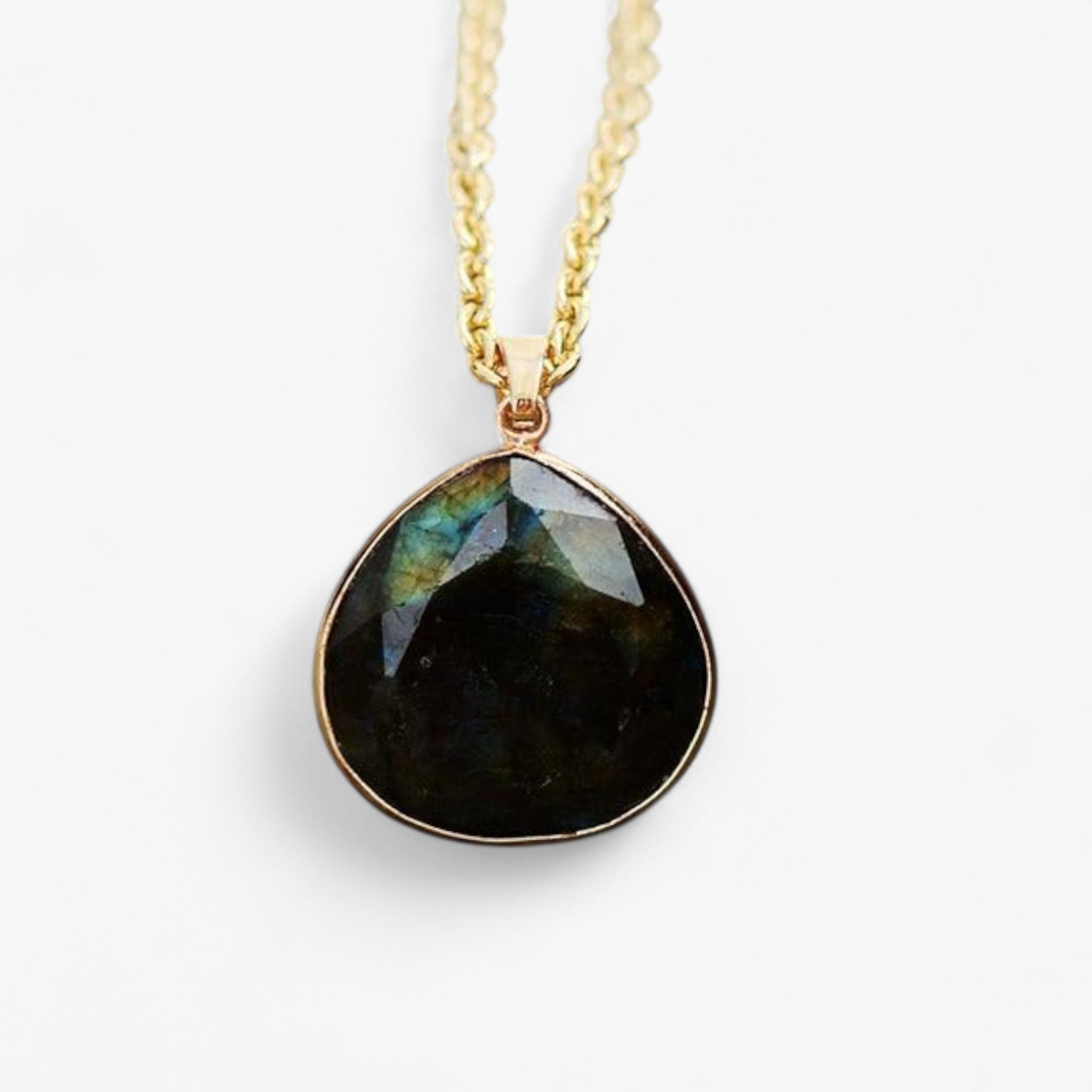 Collana in oro con labradorite naturale Lana Donna - - Chains Necklaces collana collana labradorite donna jewelry labradorite lana naturale NECKLACES Necklaces for Women - Concept Palermo