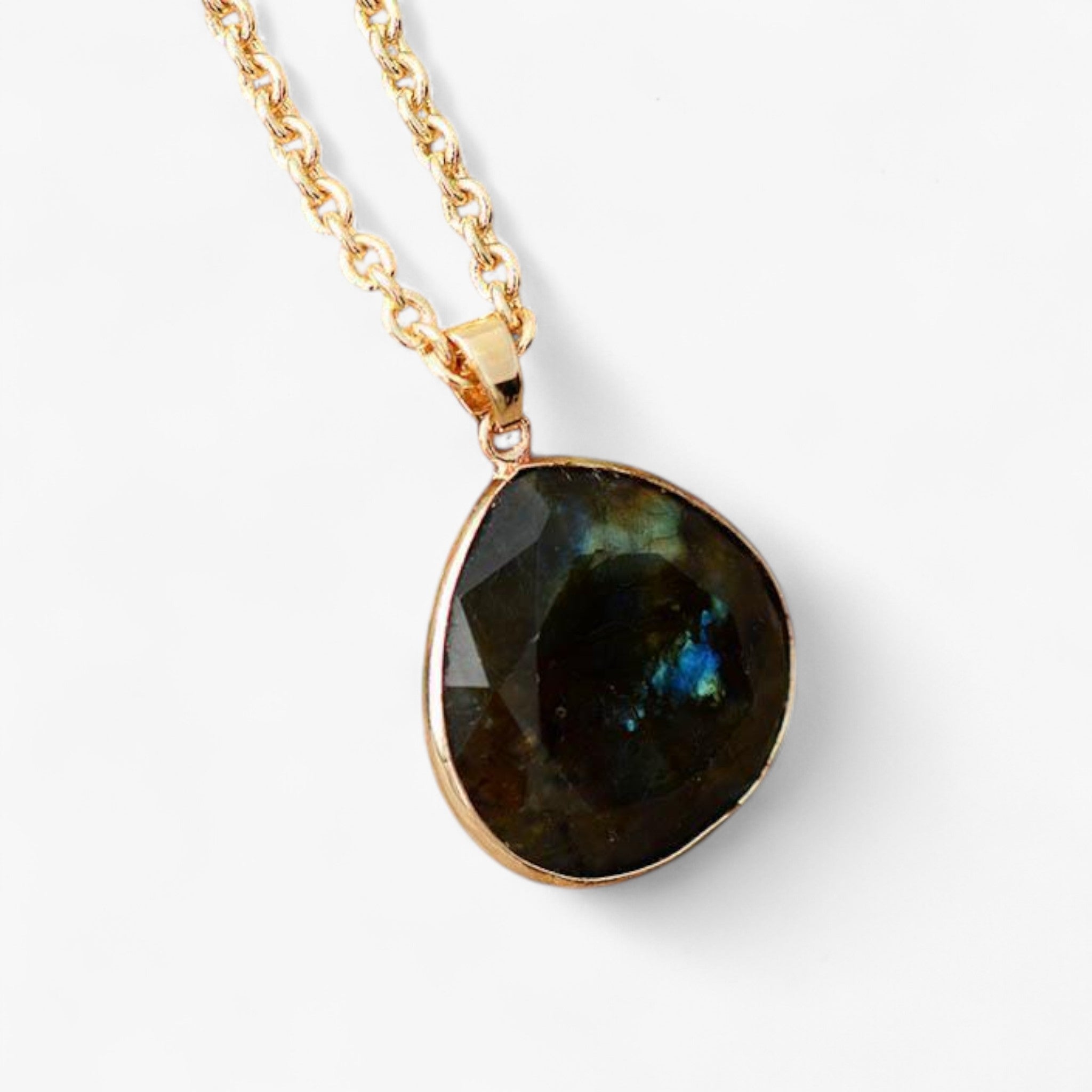 Collana in oro con labradorite naturale Lana Donna - - Chains Necklaces collana collana labradorite donna jewelry labradorite lana naturale NECKLACES Necklaces for Women - Concept Palermo