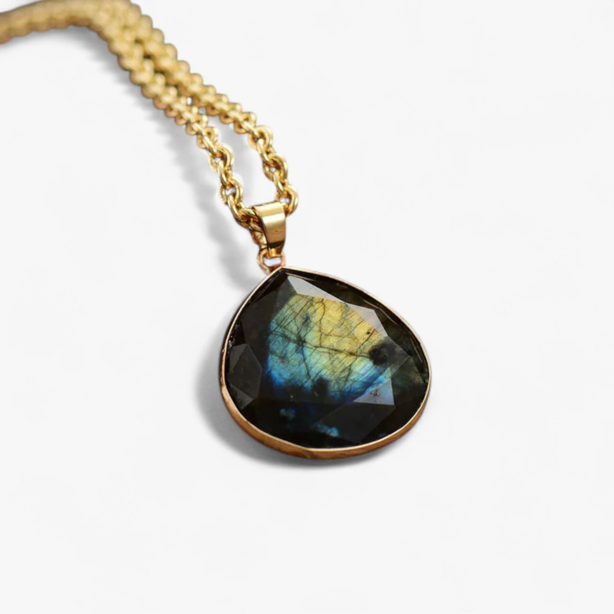 Collana in oro con labradorite naturale Lana Donna - - Chains Necklaces collana collana labradorite donna jewelry labradorite lana naturale NECKLACES Necklaces for Women - Concept Palermo