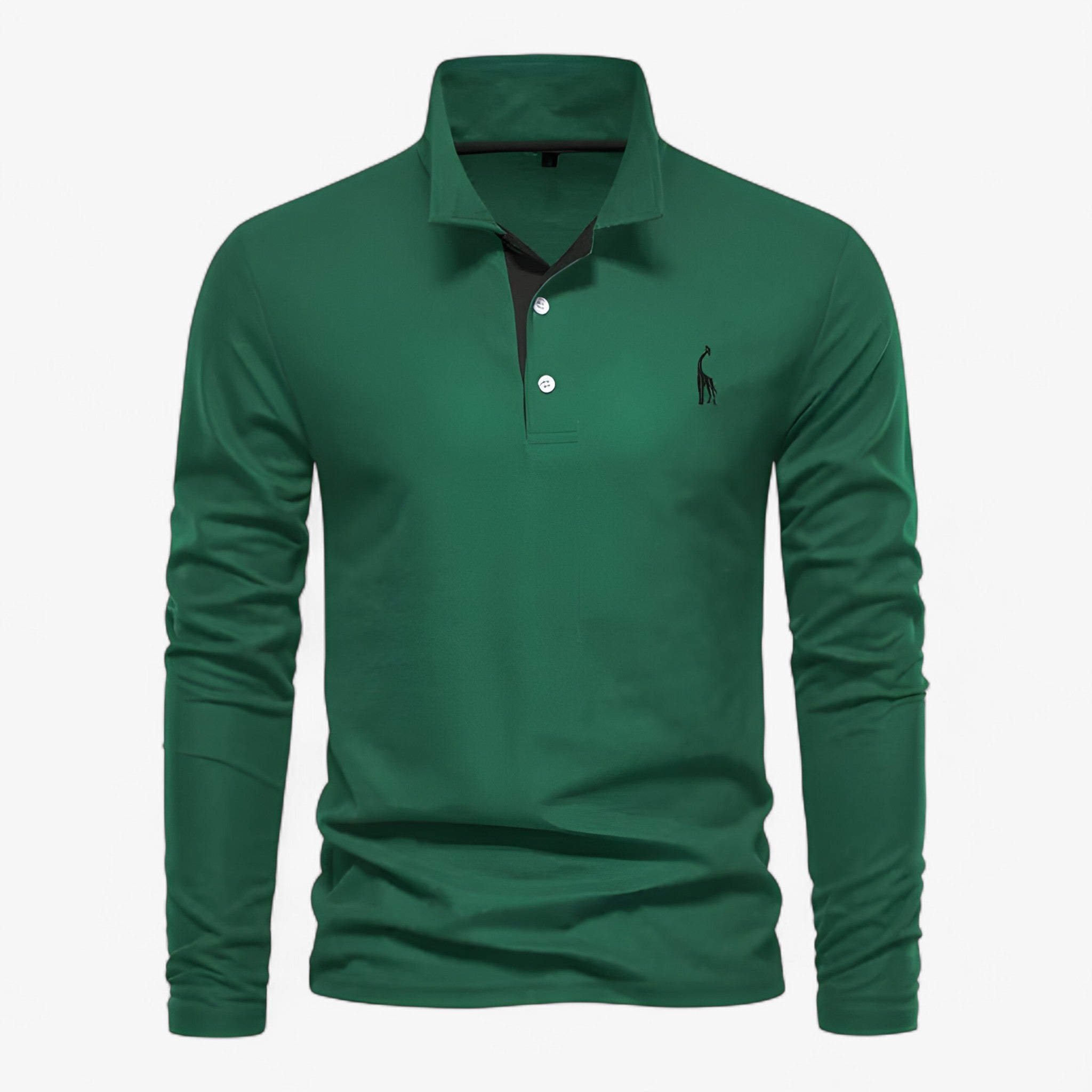Camicia Polo a Manica Lunga – Stile Classico e Comfort Quotidiano - Grønn - allsidig poloskjorte camicia camicia polo comfort elegant poloskjorte Frank poloskjorte jeans eller chinos kvalitetsplagg langermet poloskjorte lett å style lunga manica mann men's top clothes moderne poloskjorte polert look polo quotidiano - Concept Palermo