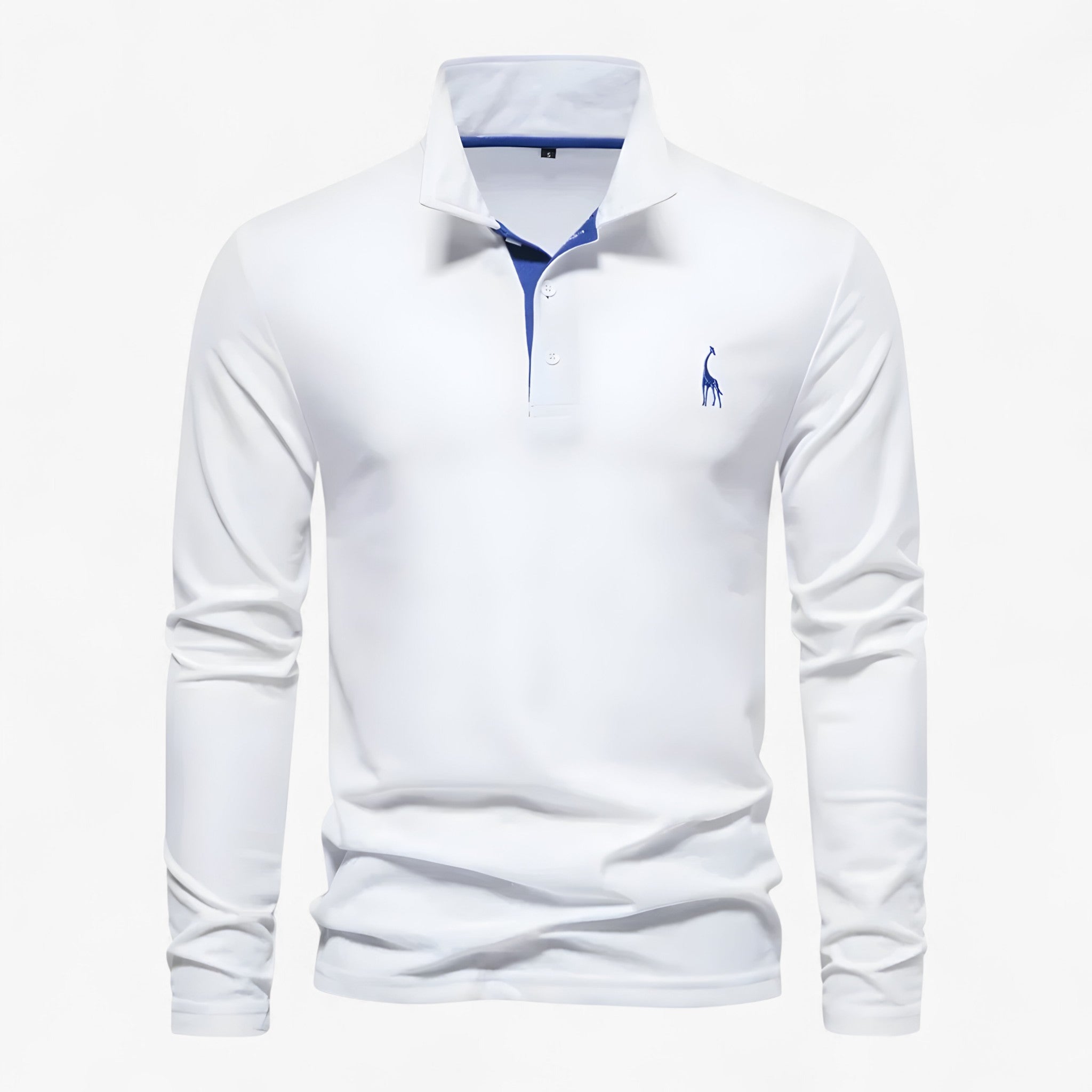 Camicia Polo a Manica Lunga – Stile Classico e Comfort Quotidiano - Hvit - allsidig poloskjorte camicia camicia polo comfort elegant poloskjorte Frank poloskjorte jeans eller chinos kvalitetsplagg langermet poloskjorte lett å style lunga manica mann men's top clothes moderne poloskjorte polert look polo quotidiano - Concept Palermo