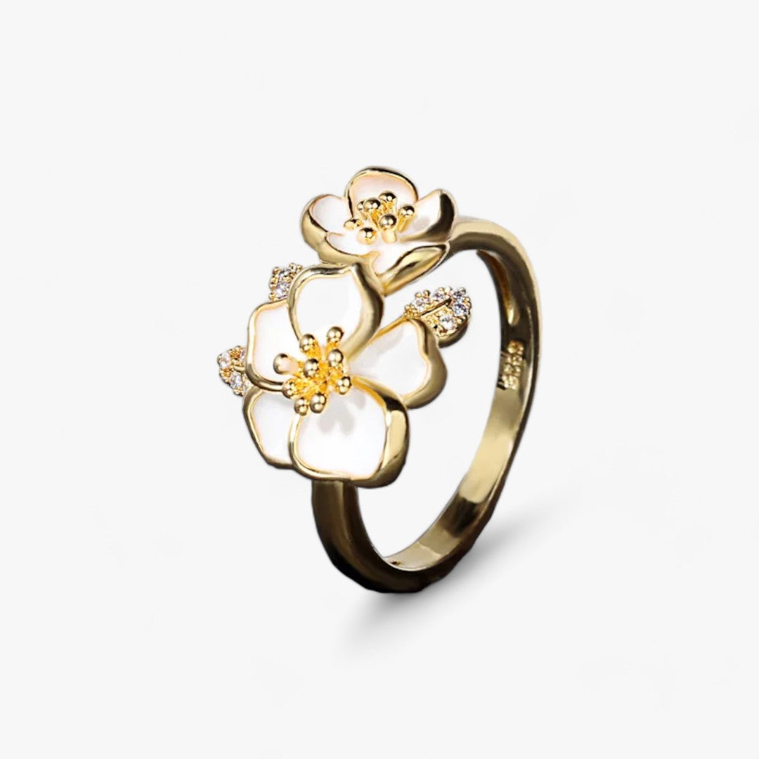 Anello di Fiori Bianchi - Un Tocco di Delicata Bellezza Donna - - 5g 925 anello anello fiori Anniversary bellezza Bezel Setting bianchi Classic Cocktail Ring delicata donna fiori jewelry Mainland China No plant silver Sterling Third Party Appraisal Women Zircon - Concept Palermo