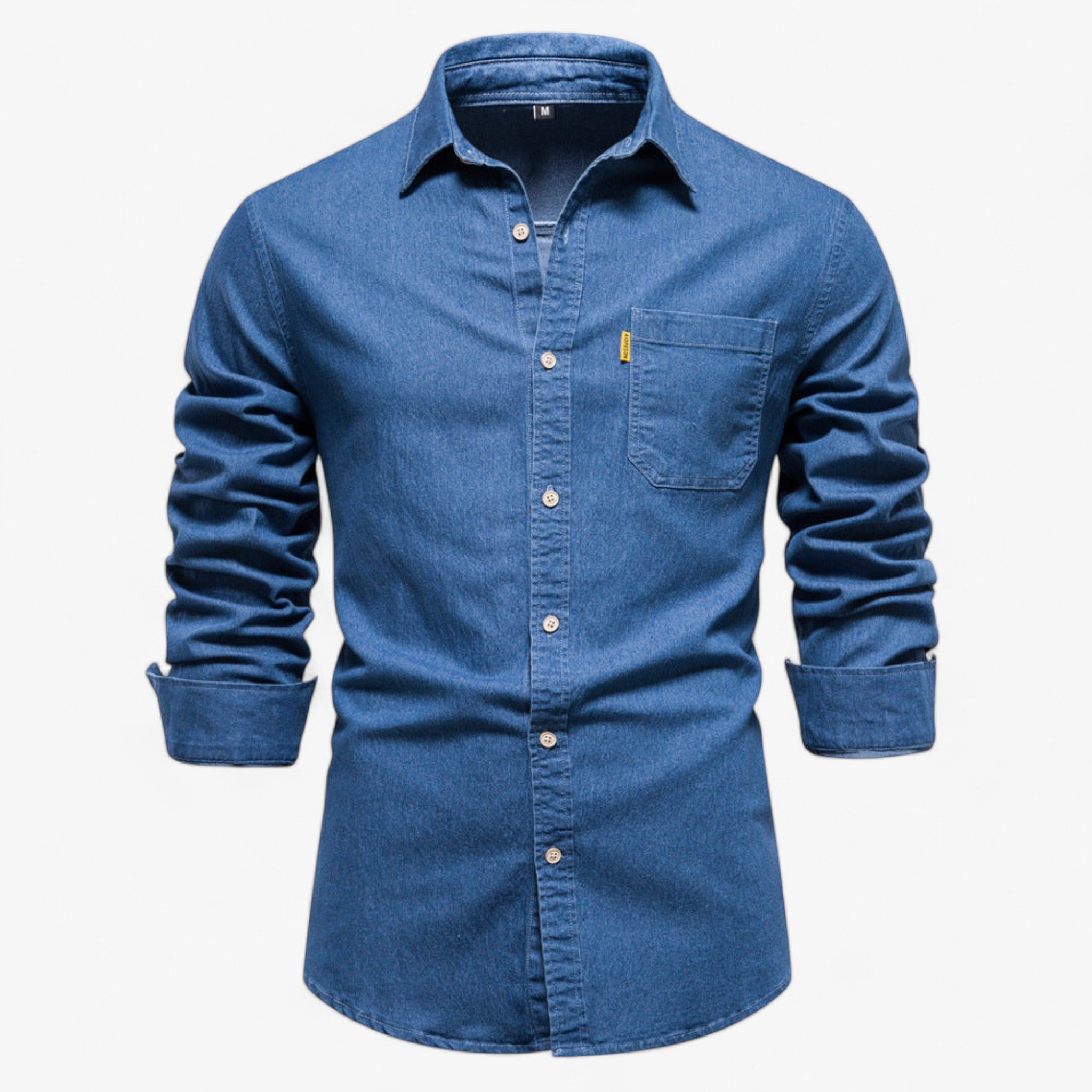 Camicia in Denim Axel per Uomo - Versatile per Tutte le Occasioni - Blu - axel camicia camicia denim denim men's top clothes occasioni uomo versatile - Concept Palermo