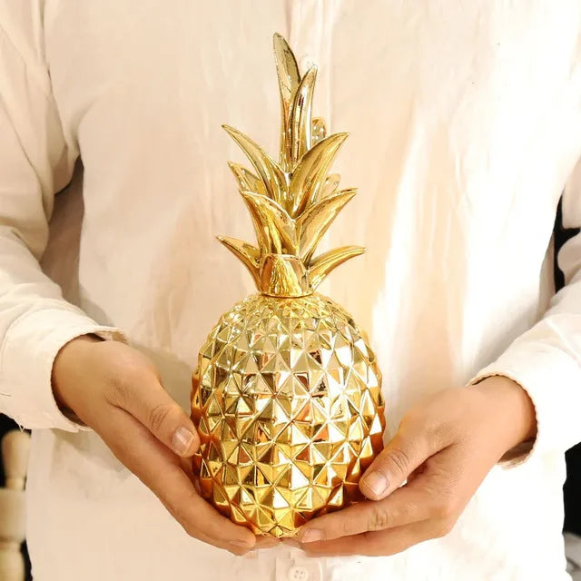 LumiPine - Ananas dorato Decorazione per la casa - Oro - ananas casa Decor Decoration decorazione home home & garden home decor lumipine - Concept Palermo