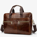 Bolso Hombre Negro de Piel Genuina Elegante de Bandolera/Mano, Trabajo/Casual