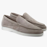 Donkerblauwe Heren Mocassins van Premium Suède Elegante Italiaanse Stijl