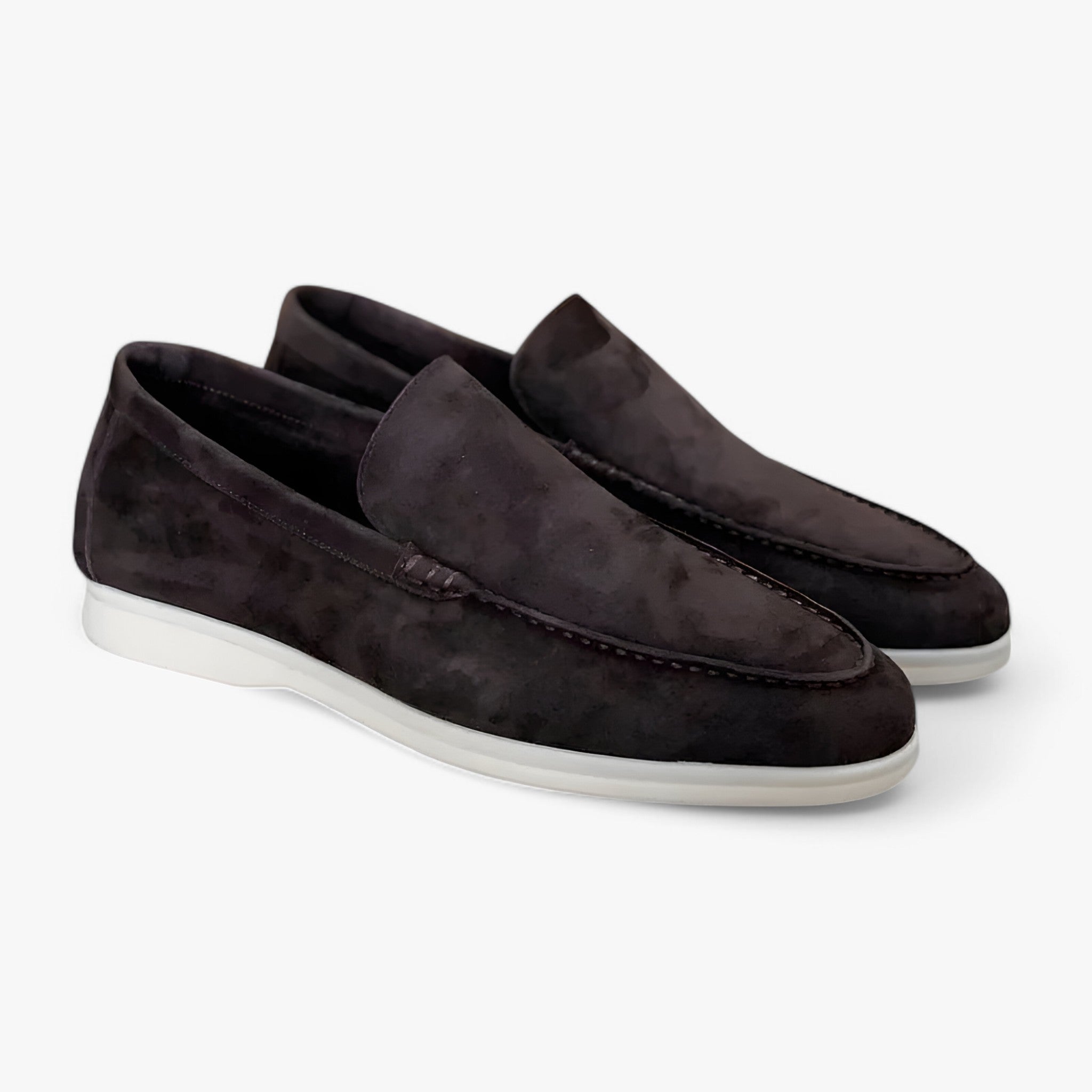 Mocassini Uomo Blu Scuro in Camoscio Premium - Stile Elegante Italiano - Cioccolato - camoscio Heren mocassini mocassini camoscio MÄNNER Schuhe shoes uomo - Concept Palermo