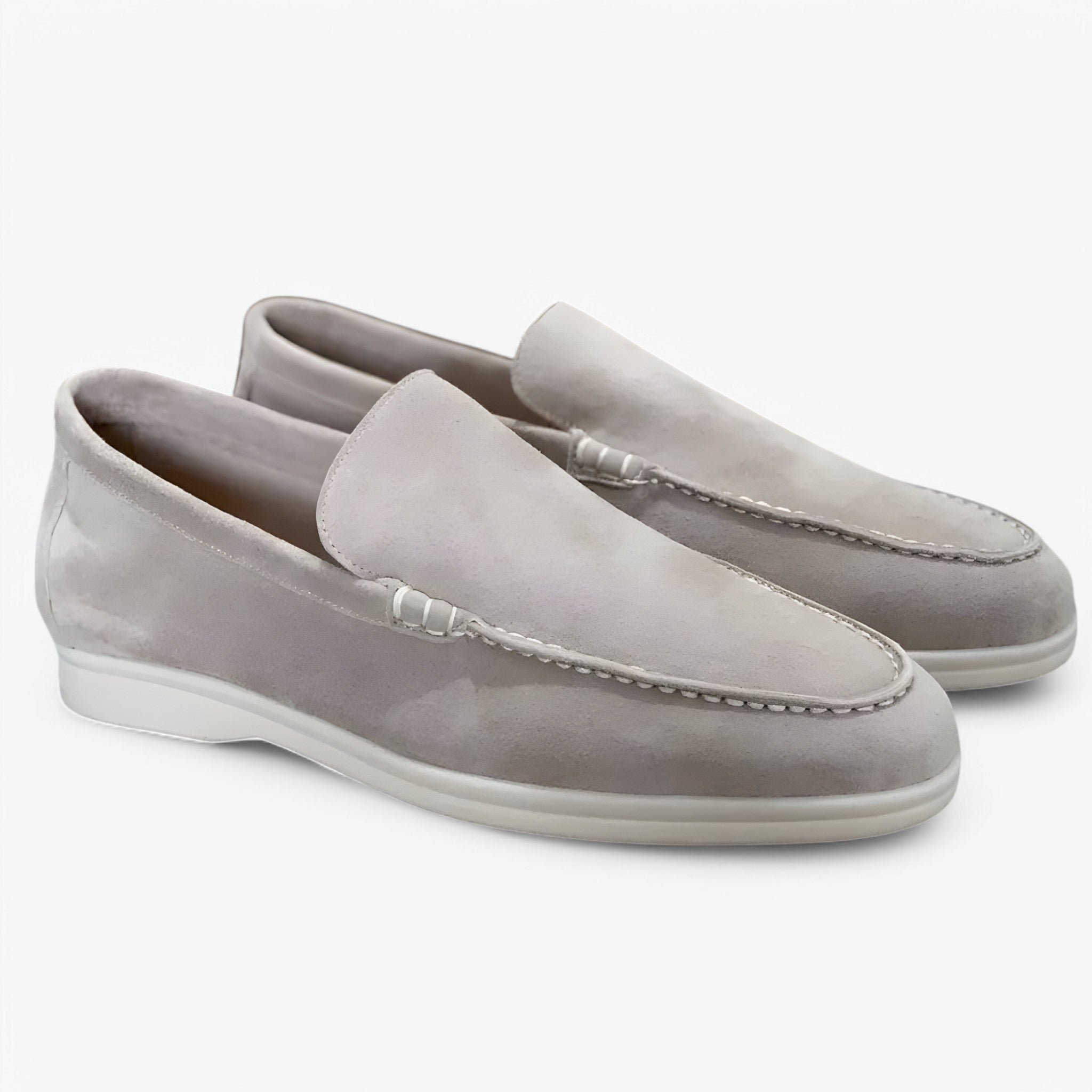 Mocassini Uomo Blu Scuro in Camoscio Premium - Stile Elegante Italiano - Beige - camoscio Heren mocassini mocassini camoscio MÄNNER Schuhe shoes uomo - Concept Palermo