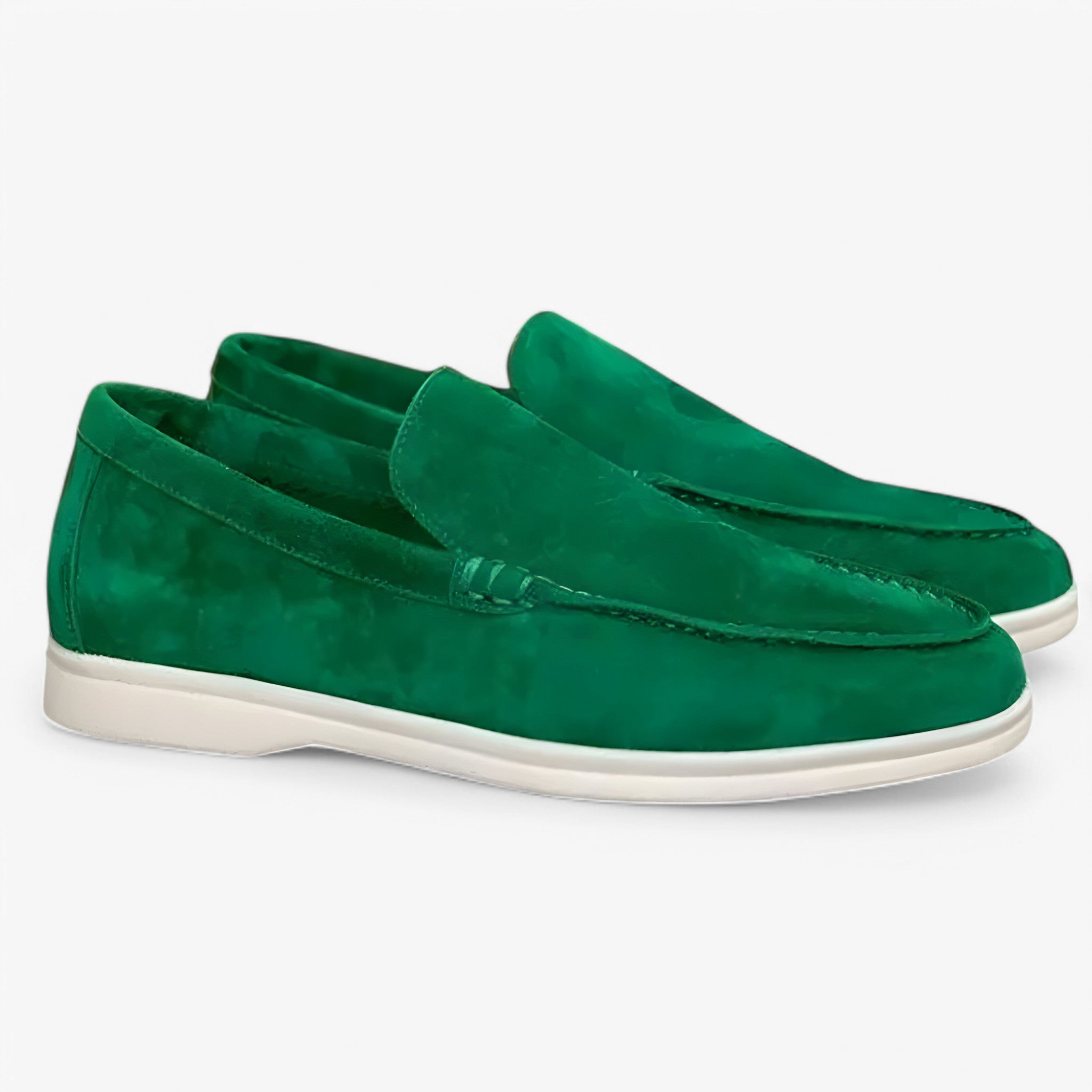 Mocassini Uomo Blu Scuro in Camoscio Premium - Stile Elegante Italiano - Verde - camoscio Heren mocassini mocassini camoscio MÄNNER Schuhe shoes uomo - Concept Palermo