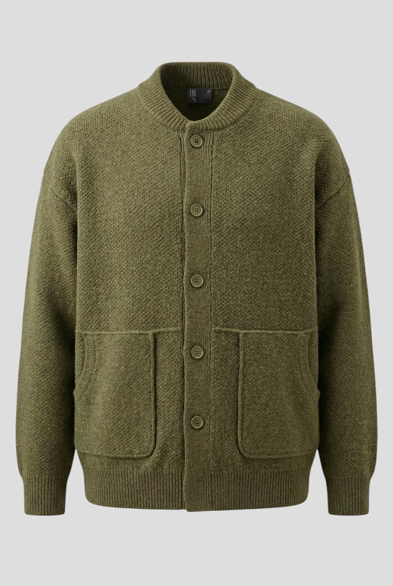Giacca Uomo Maglia Grigio Morbida e Calda - Verde - calda giacca giacca uomo Herren maglia men's coats & jackets morbida uomo - Concept Palermo