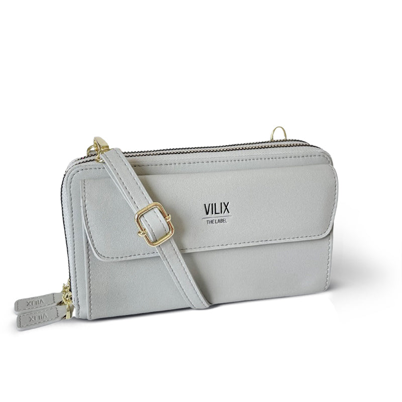 Custodia compatta per telefono - Grigio - Bags compatta custodia custodia compatta pouch Shoulder Bags telefono wallets women bags - Concept Palermo