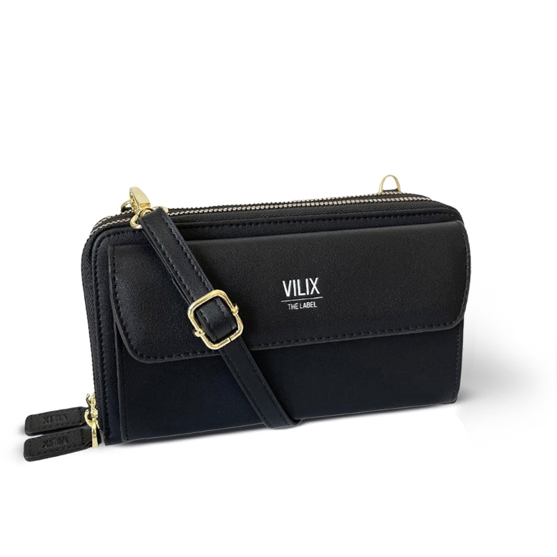 Custodia compatta per telefono - Nero - Bags compatta custodia custodia compatta pouch Shoulder Bags telefono wallets women bags - Concept Palermo