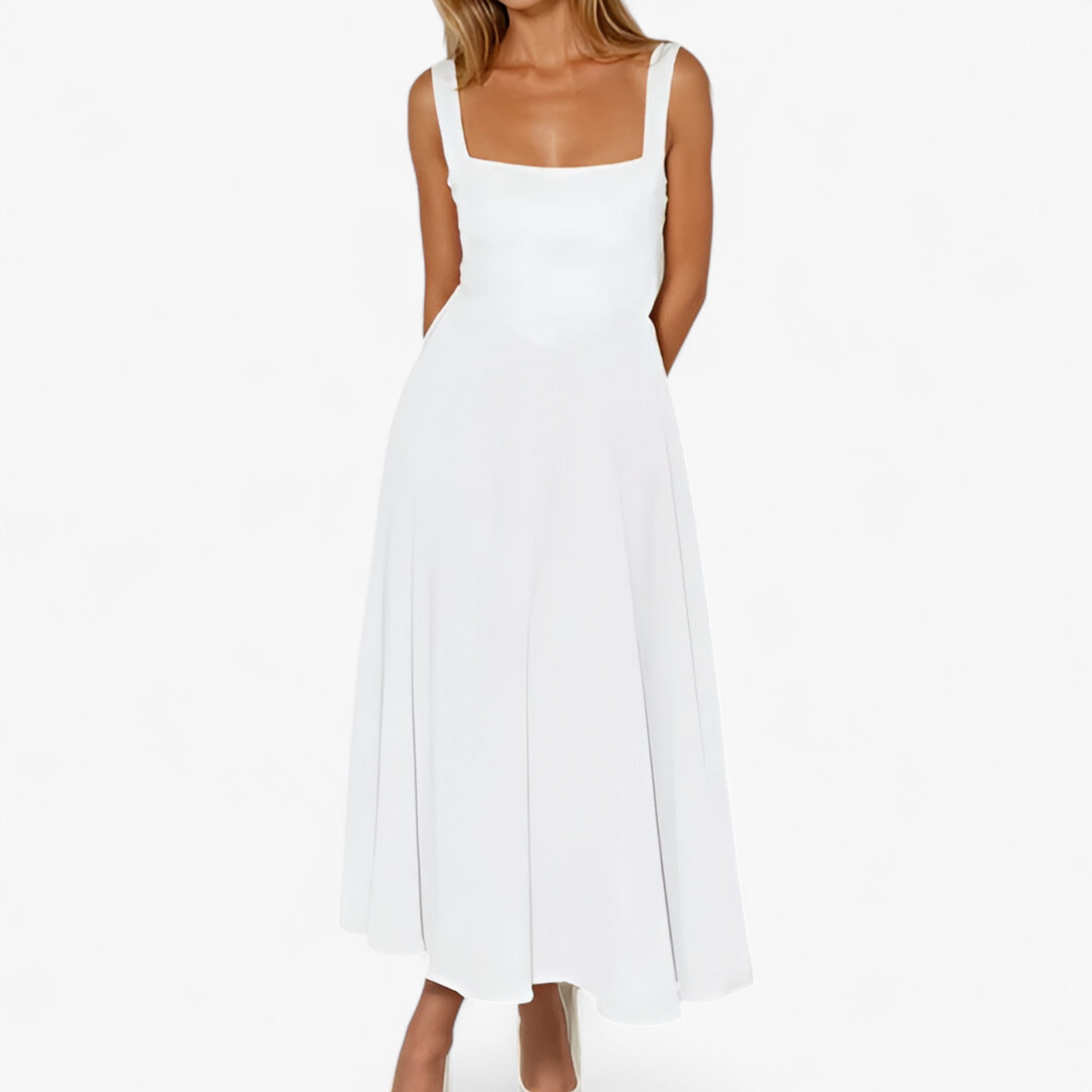 Vestito midi Donna - - bredde stropper kjole donna dresses elegant midi kjole farverig midi kjole feminine kjole figursyet kjole midi midirok moderne kjole design romantisk middag kjole sommerbryllup kjole stilfuld kjole vestito vestito midi - Concept Palermo