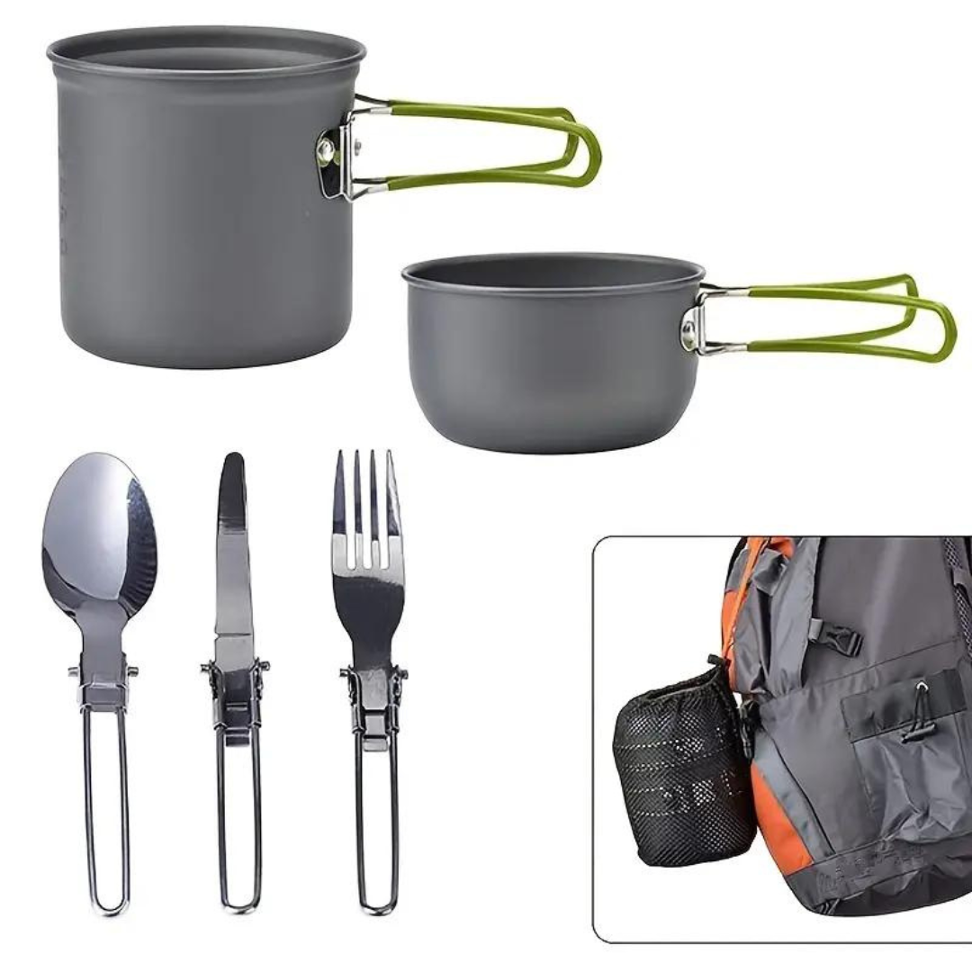 Set di pentole compatto per campeggio con posate Donna - - campeggio camping pots camping utensils compatto donna pentole pentole compatto posate set di pentole compatto per campeggio con posate - € - Concept Palermo