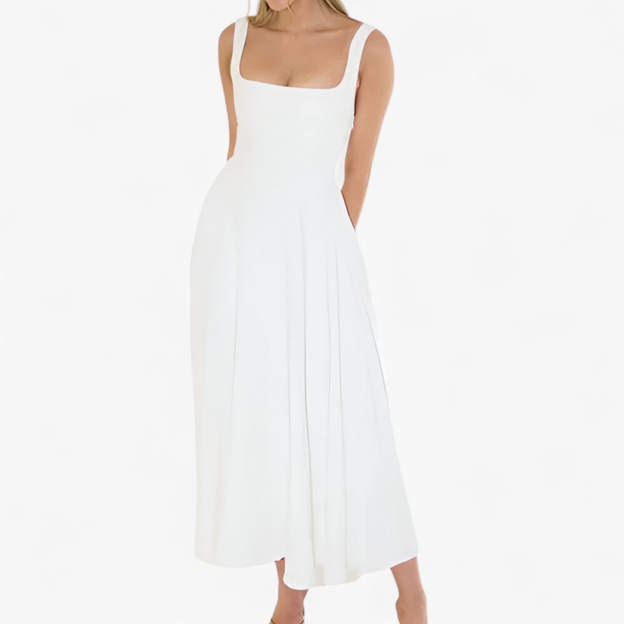 Vestito midi Donna - - bredde stropper kjole donna dresses elegant midi kjole farverig midi kjole feminine kjole figursyet kjole midi midirok moderne kjole design romantisk middag kjole sommerbryllup kjole stilfuld kjole vestito vestito midi - Concept Palermo