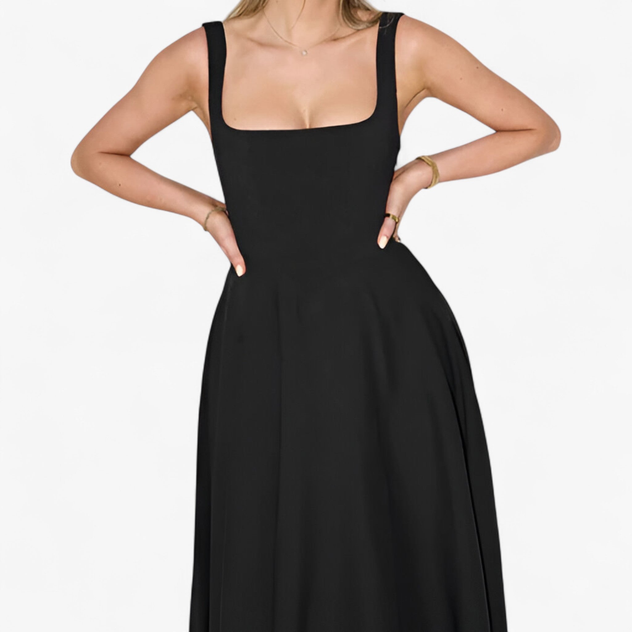 Vestito midi Donna - - bredde stropper kjole donna dresses elegant midi kjole farverig midi kjole feminine kjole figursyet kjole midi midirok moderne kjole design romantisk middag kjole sommerbryllup kjole stilfuld kjole vestito vestito midi - Concept Palermo