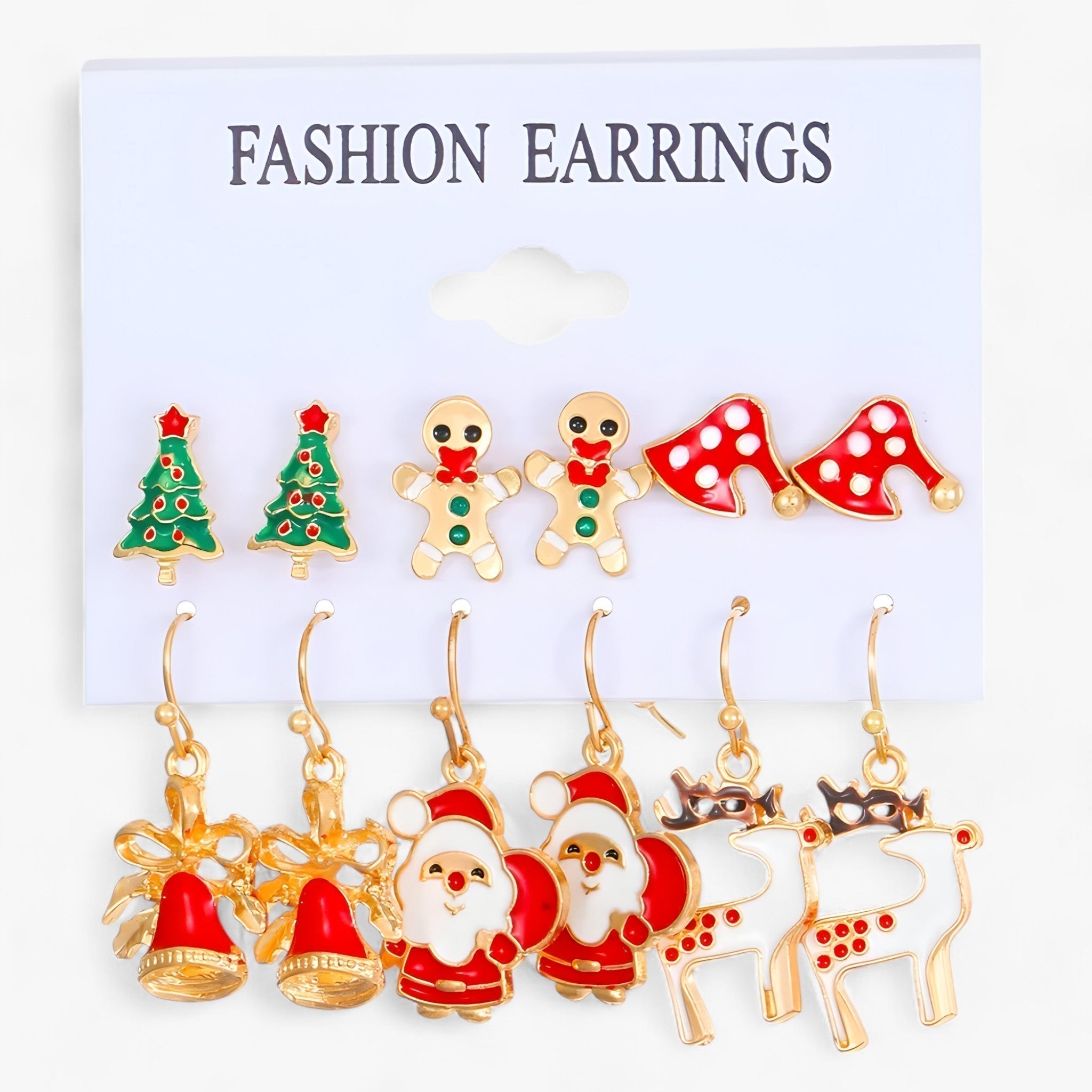 Orecchini Donna Festivi Scintillanti Set 6 Paia - 4 1 +1 GRATIS - accessori eleganti donna festivi gioielli festivi orecchini orecchini donna orecchini in zirconia orecchini natalizi paia regalo di Natale scintillanti set orecchini Natale - Concept Palermo
