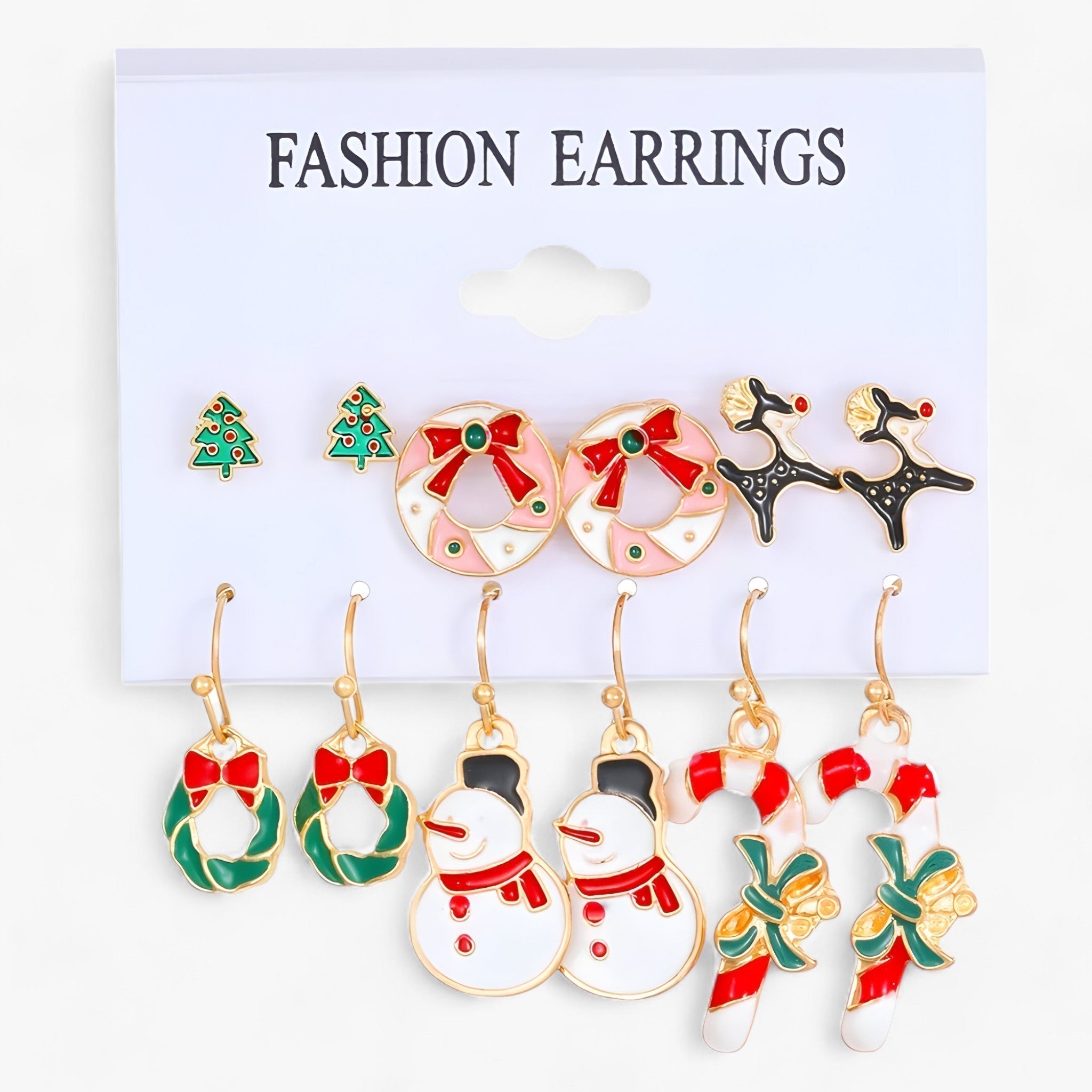 Orecchini Donna Festivi Scintillanti Set 6 Paia - 3 1 +1 GRATIS - accessori eleganti donna festivi gioielli festivi orecchini orecchini donna orecchini in zirconia orecchini natalizi paia regalo di Natale scintillanti set orecchini Natale - Concept Palermo