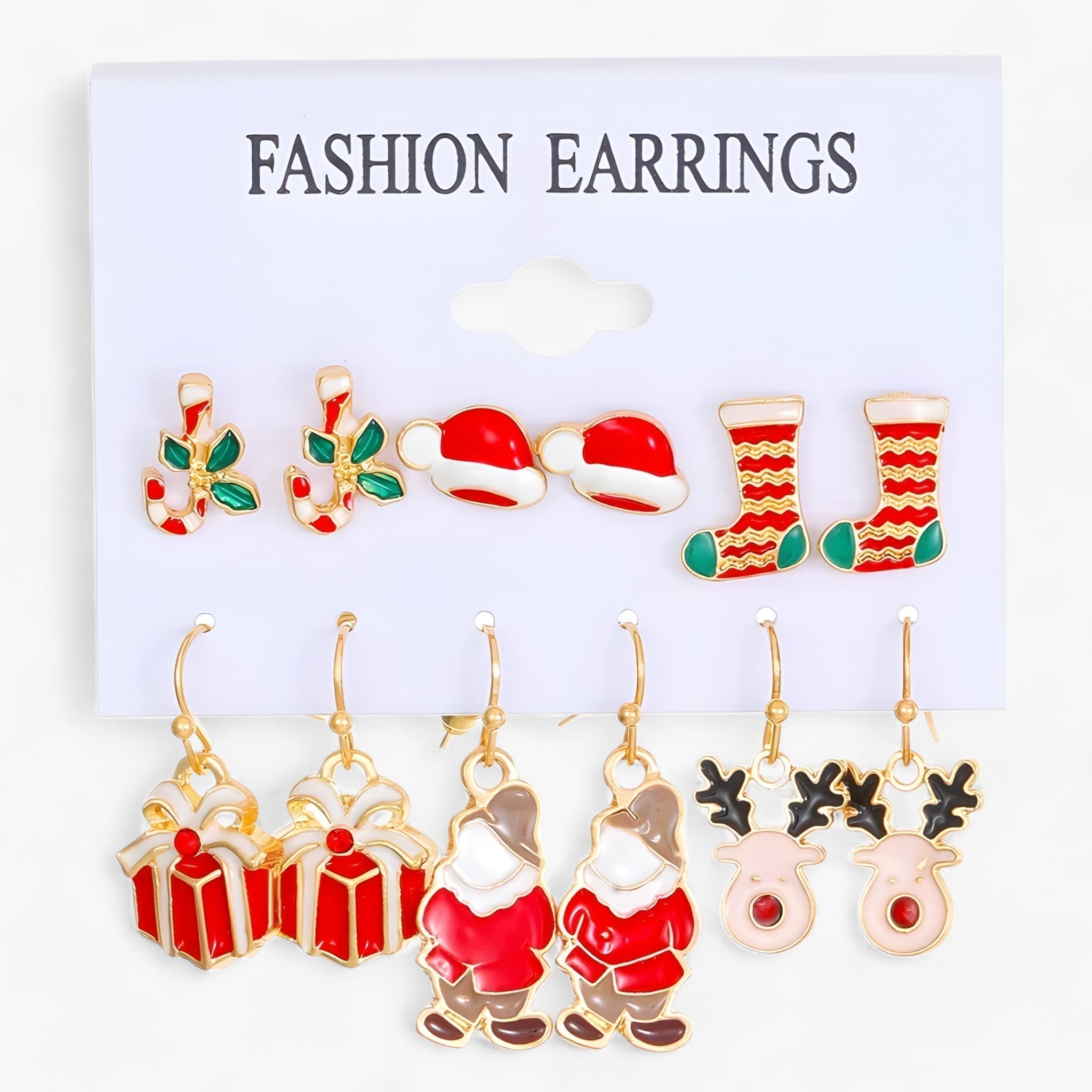 Orecchini Donna Festivi Scintillanti Set 6 Paia - 2 1 +1 GRATIS - accessori eleganti donna festivi gioielli festivi orecchini orecchini donna orecchini in zirconia orecchini natalizi paia regalo di Natale scintillanti set orecchini Natale - Concept Palermo