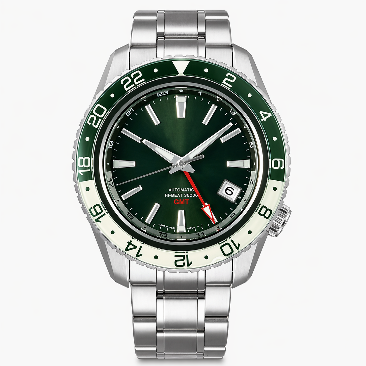 Orologio Automatico GMT Uomo, Elegante da Ufficio, Movimento Meccanico - Verde - accessoires auto automatico horloges orologio orologio automatico ufficio uomo watches - Concept Palermo