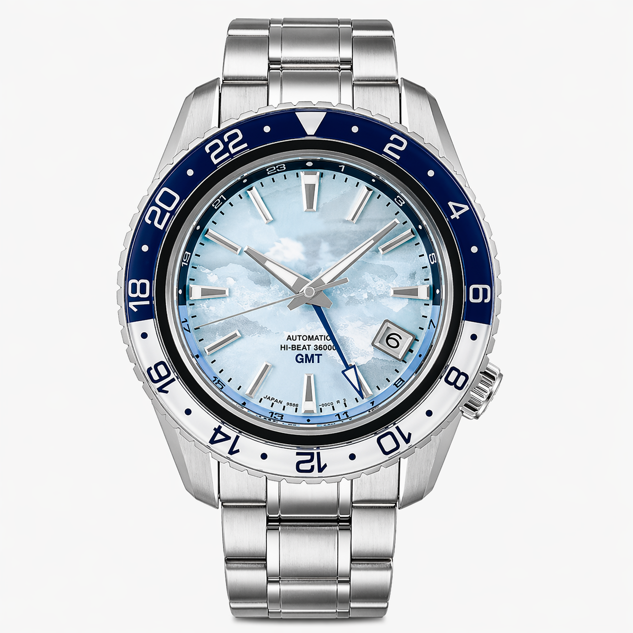 Orologio Automatico GMT Uomo, Elegante da Ufficio, Movimento Meccanico - Blu acqua - accessoires auto automatico horloges orologio orologio automatico ufficio uomo watches - Concept Palermo