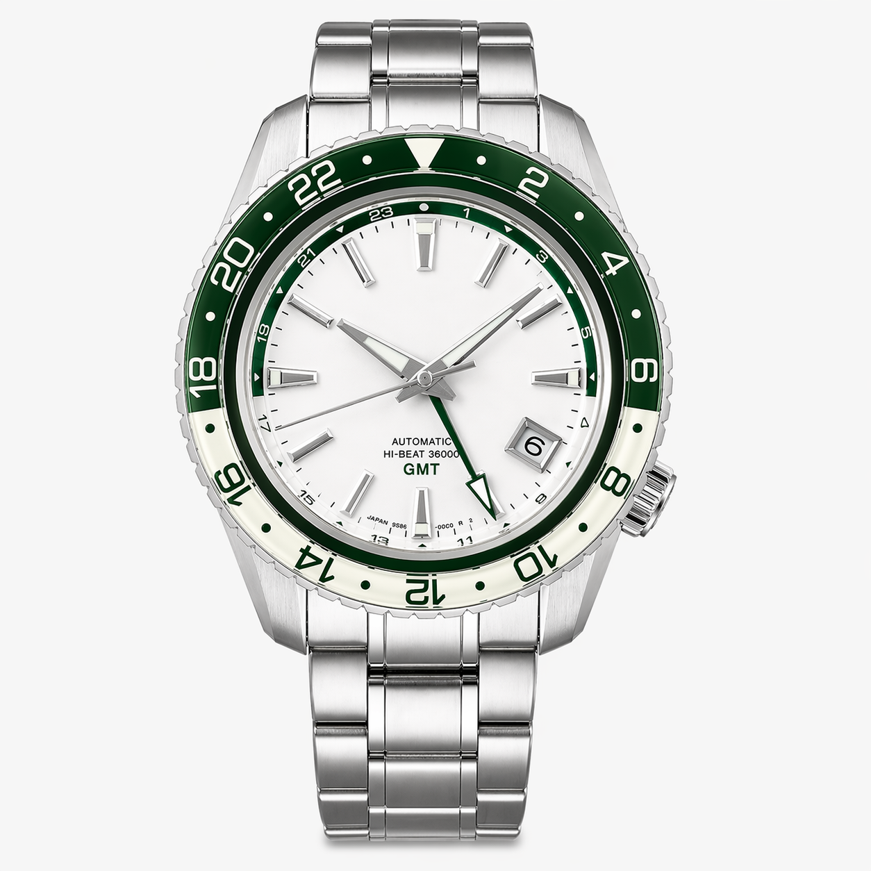 Orologio Automatico GMT Uomo, Elegante da Ufficio, Movimento Meccanico - Bianco - accessoires auto automatico horloges orologio orologio automatico ufficio uomo watches - Concept Palermo