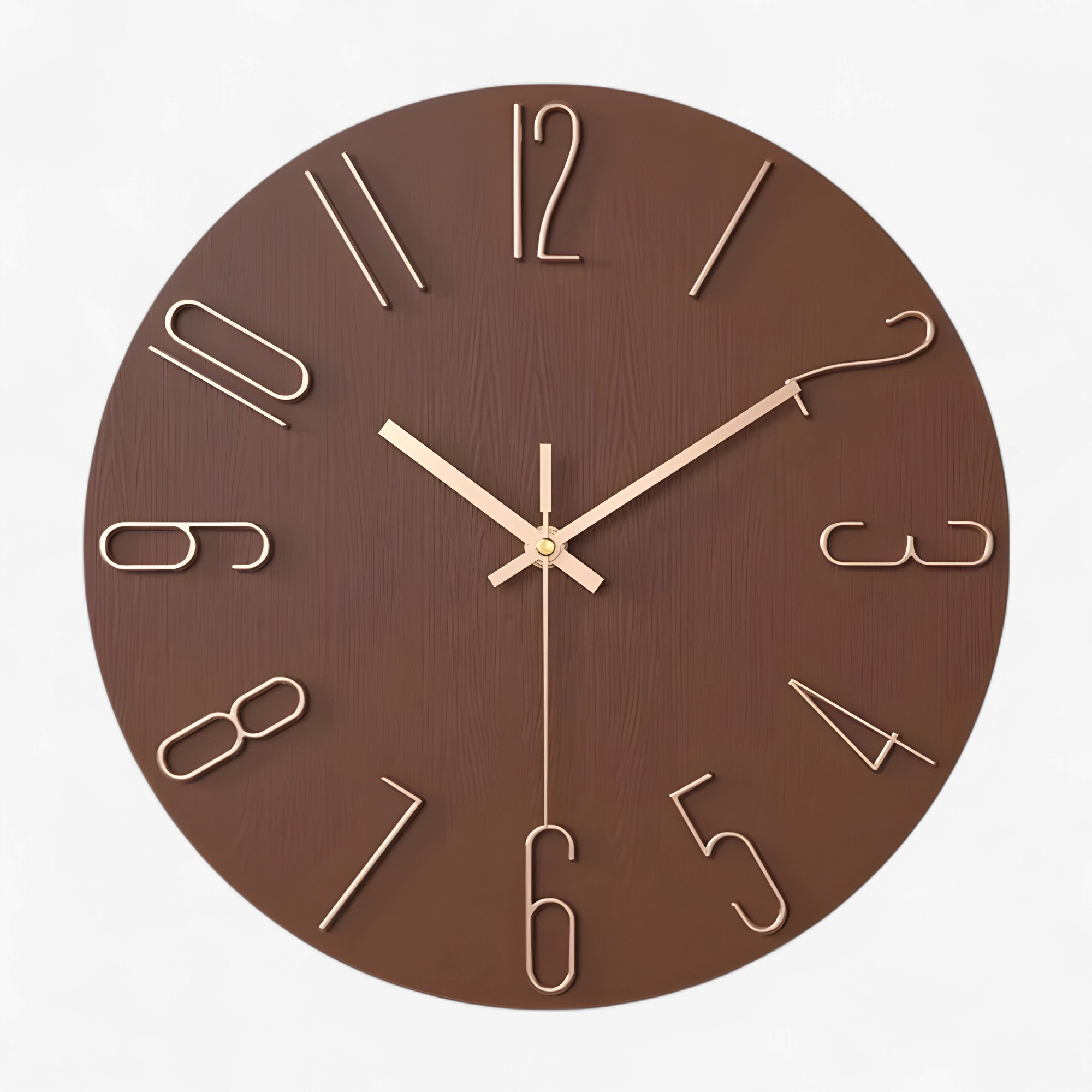 Orologio da Parete Moderno Design per Soggiorno Uomo - Marrone - accessori per soggiorno arredamento soggiorno decorazione casa design design minimalista home & garden movimento al quarzo orologio orologio da muro moderno orologio da parete moderno orologio elegante orologio in plastica orologio parete orologio silenzioso parete soggiorno uomo - Concept Palermo