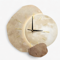 Reloj de pared moderno de bambú natural diseño silencioso para sala de estar/oficina