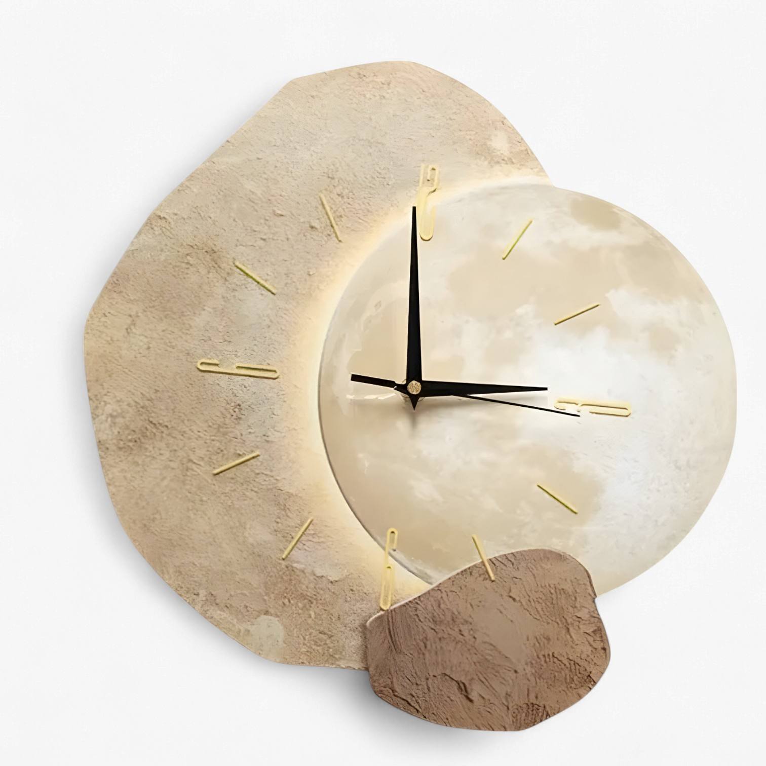 Orologio da Parete Moderno in Bambù Naturale Design Silenzioso per Soggiorno/Ufficio - Luce più brillante (Anwar) - accessori per la casa bamboe decorazione per interni illuminazione USB orologio orologio da parete elegante orologio design contemporaneo orologio in bambù orologio minimalista orologio moderno orologio parete orologio silenzioso orologio versatile parete wall clocks - Concept Palermo