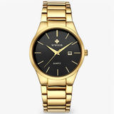 Herenhorloge in geelgoud 40mm, elegant en klassiek