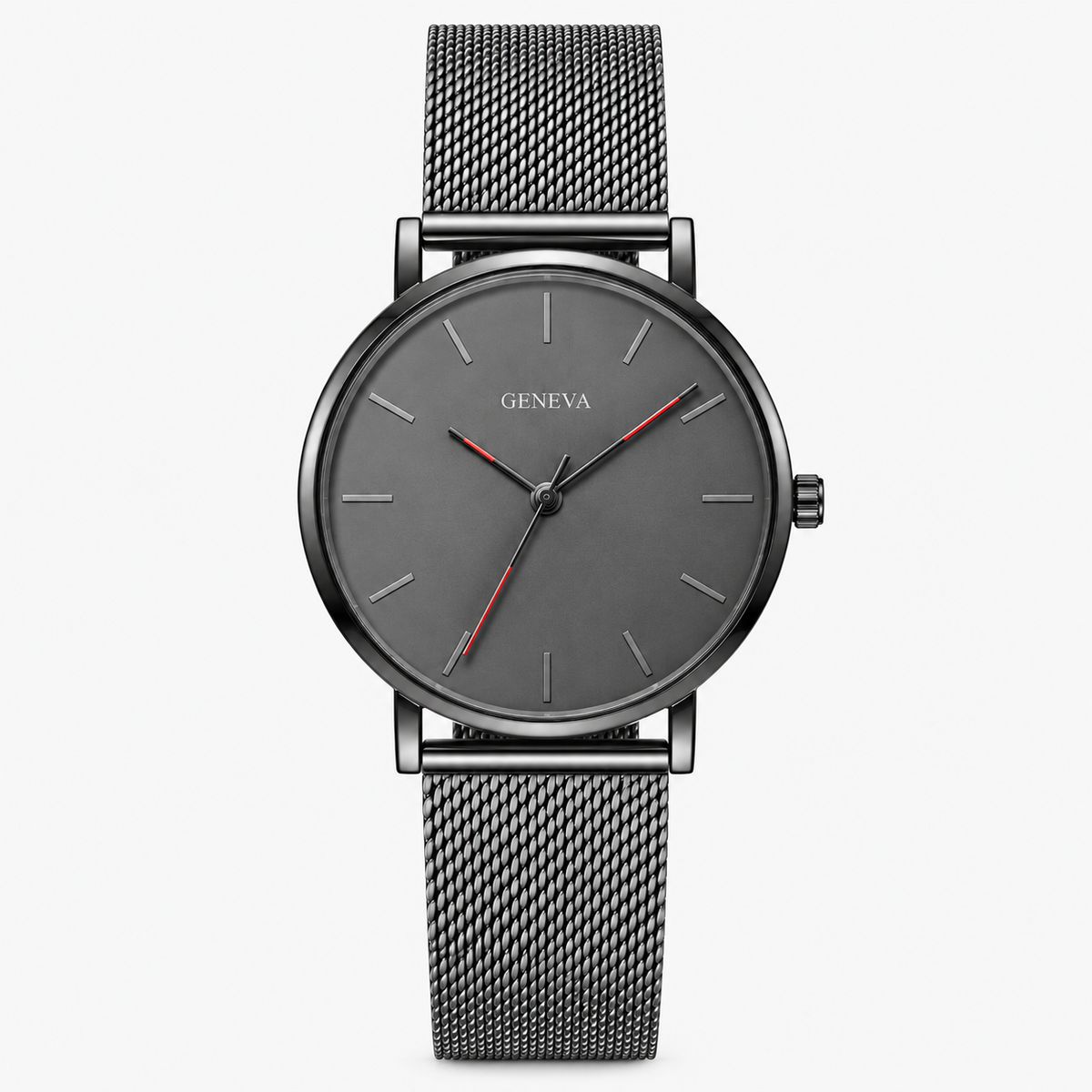 Ultradun luxe herenhorloge van bruin leer