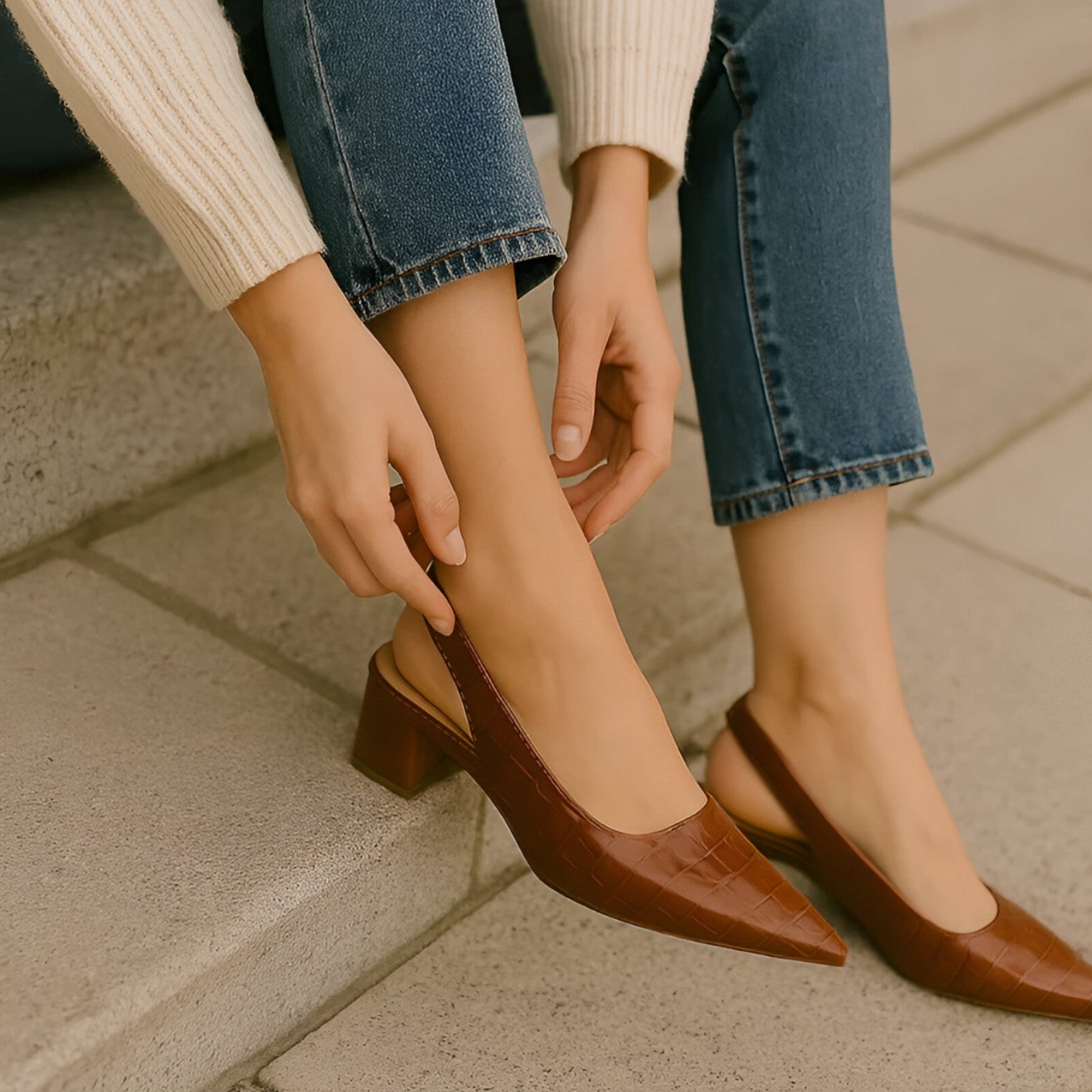 Scarpe con Tacco - Design Croco, Piacere di Camminare - - ALLE bestsellers17-6 camminare croco Crystalli Damen Damenformelle Schuhe Damenkollektion Damenschuhe design new bestseller orthorelief piacere scarpe scarpe tacco shoes tacco zomer2024 - Concept Palermo