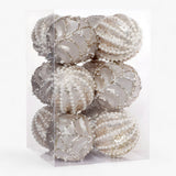 Set van 6 glamour kerstballen met glinsterende pailletten, roségoud, 8 cm