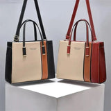 Dames patchwork tas van ecologisch leer met verstelbare schouderriem - boho chic stijl